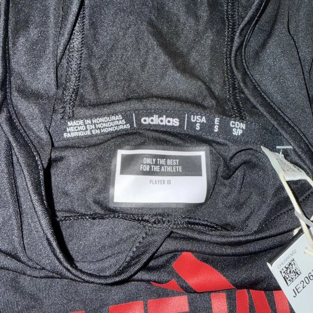 Rutgers Scarlet Knights Black Adidas Hooded Long Sleeve Shirt Size S